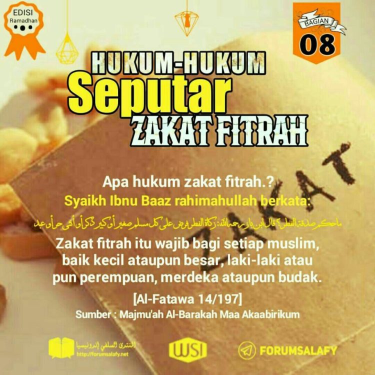 pengertian zakat pun mengandung hukum menunaikan zakat fitrah