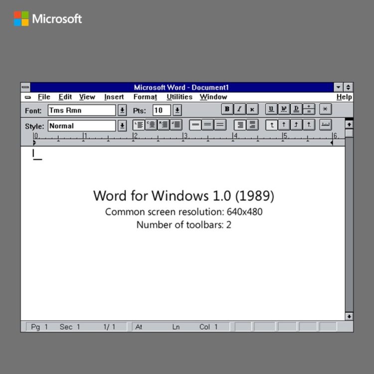 pengertian microsoft word versi 1.0