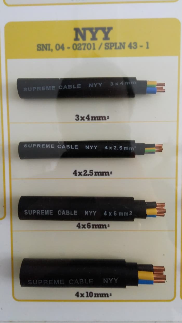 jenis kabel listrik nyy dan fungsinya